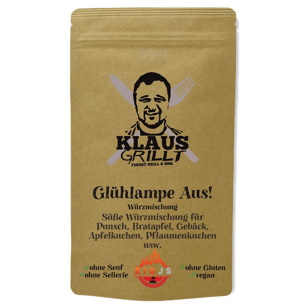 Klaus Grillt Glühlampe AUS! ist eine Würzmischung für Glühwein