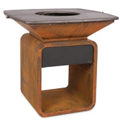 Moesta One Cortenstahl mit Guss Grillplatte