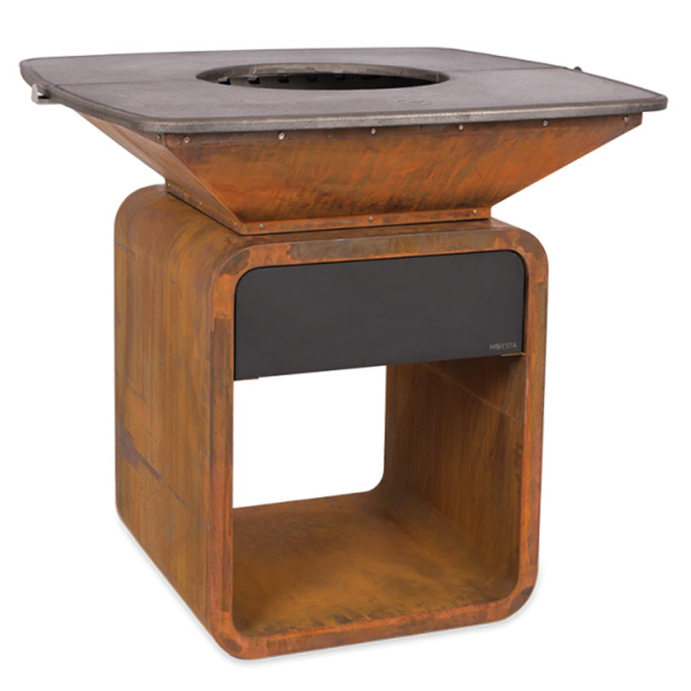Moesta One Cortenstahl mit Guss Grillplatte