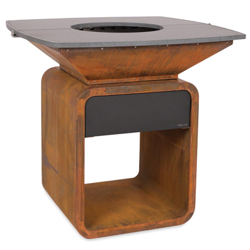 MOESTA ONE – Corten Stahl mit Lavastein Grillplatte