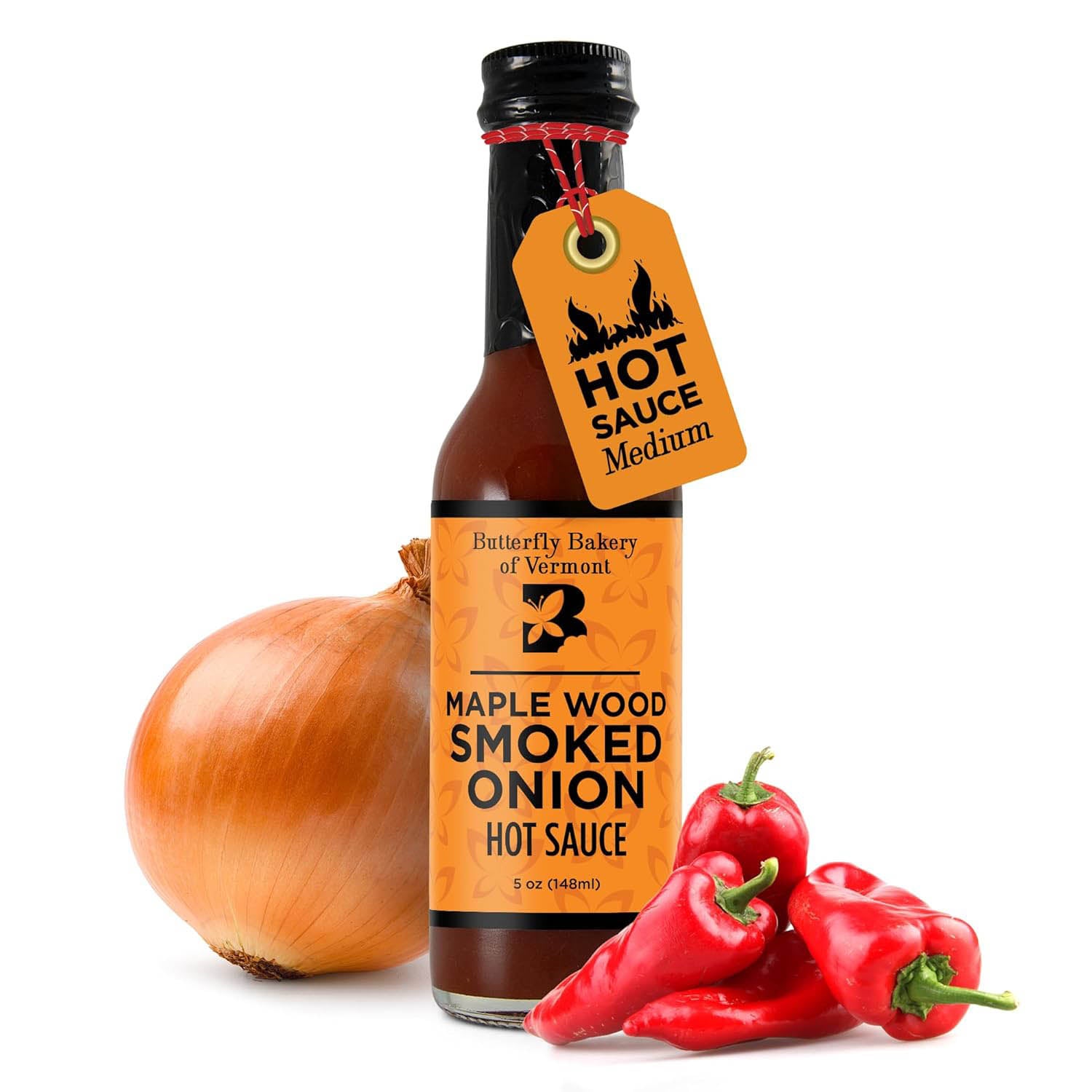 Maple Wood Smoked Onion Hot Sauce von Butterfly Bakery Vermont