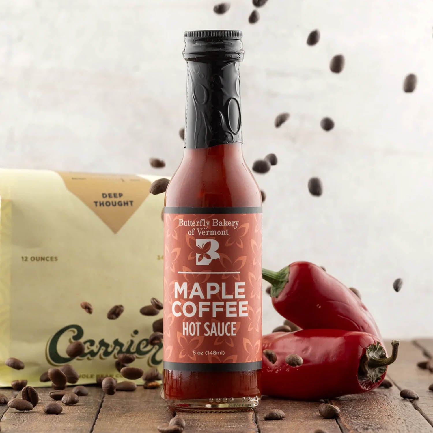 Maple Coffee Hot Sauce von Butterfly Bakery Vermont