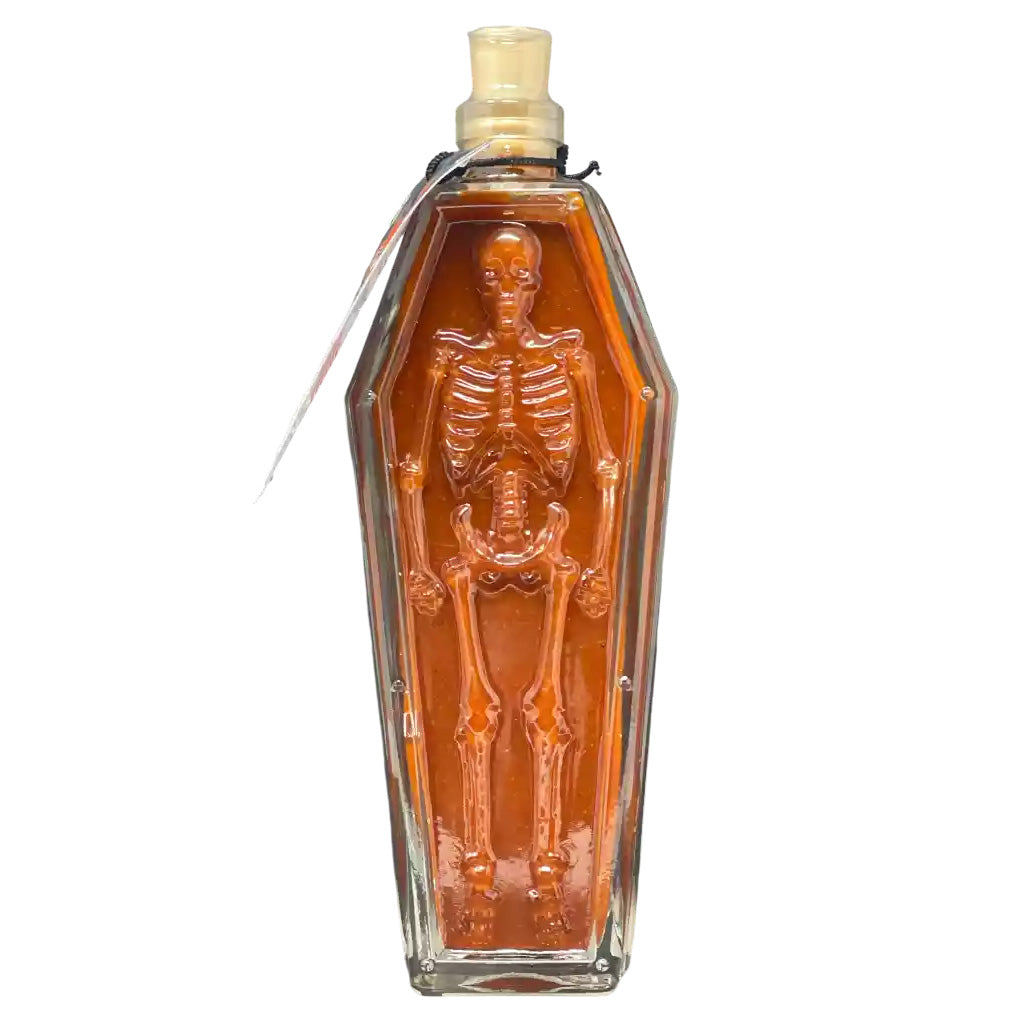 Black Death Sauce im Totenkopf/Skelett Glas