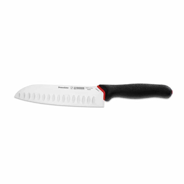 Santoku Kochmesser PrimeLine mit Kullenschliff (Giesser)