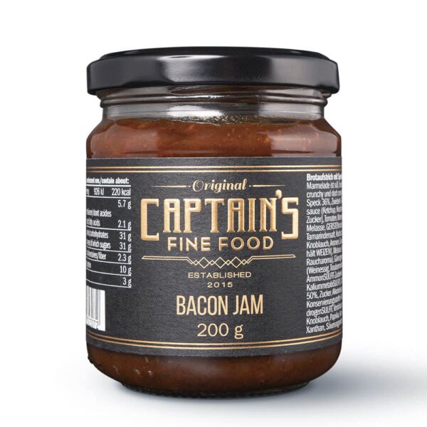 Bacon Jam von Captains BBQ, das ist eine Swiss Made Bacon Marmelade welche auf der ganzen Linie überzeugt! Dieser Bacon Jam ist süsslich, herzhaft würzig, salzig, mit eine leichten Schärfe, etwas Crunchy, aber doch auch Cremig.