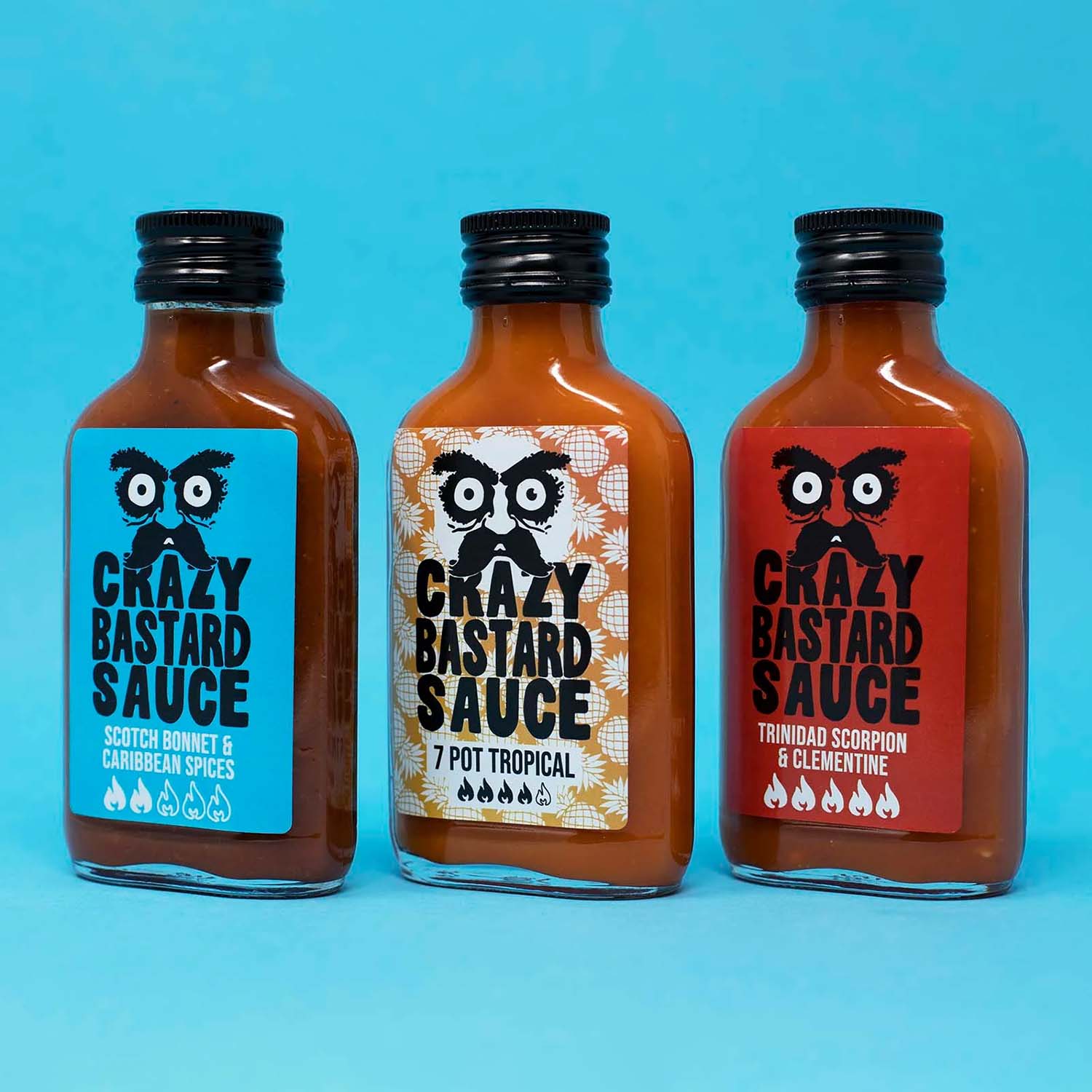 Crazy Bastard Caribbean Box (3er Set Hot-Saucen) Crazy Bastard Caribbean Box (3er Set Hot-Saucen)