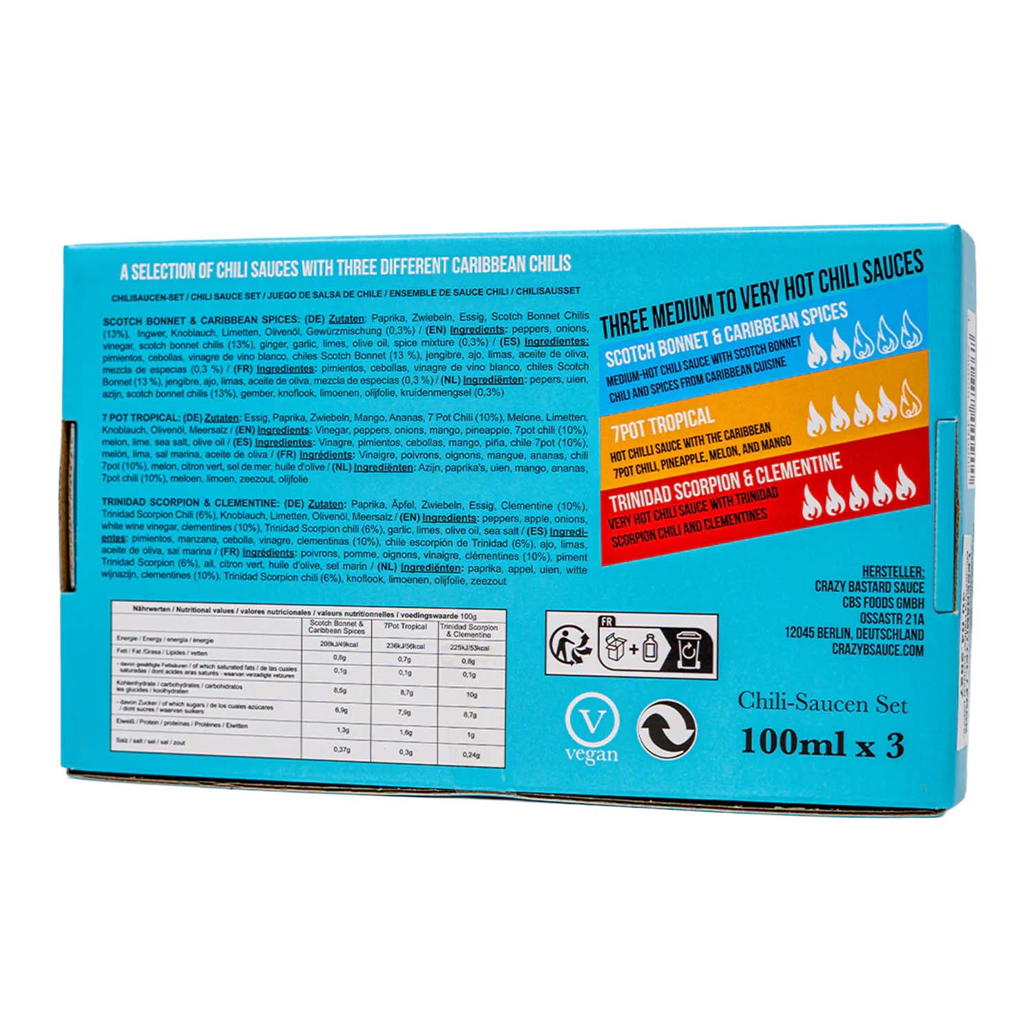 Crazy Bastard Caribbean Box (3er Set Hot-Saucen) Crazy Bastard Caribbean Box (3er Set Hot-Saucen)